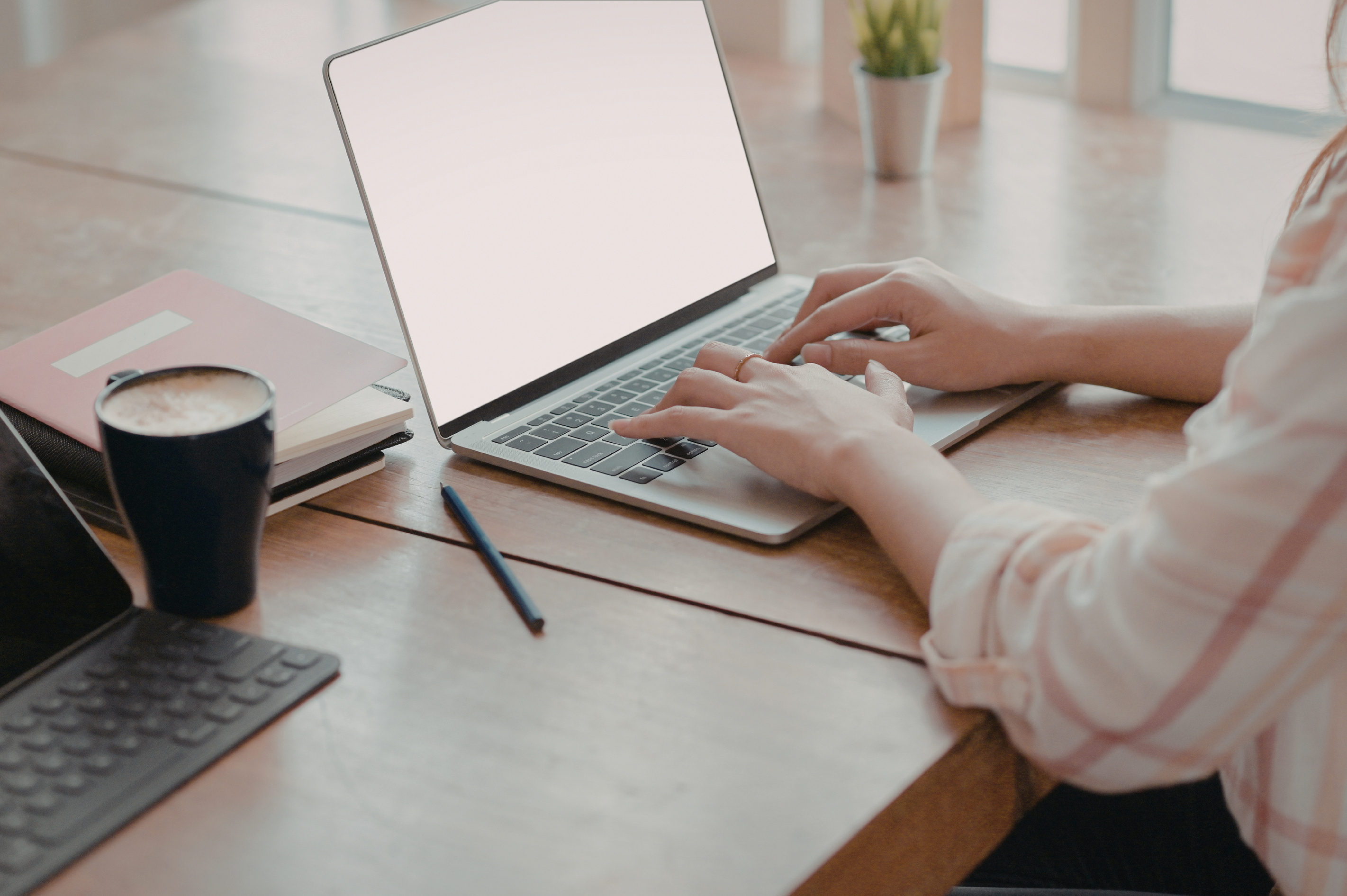 Laptop and workspace photography from the LevelUp flyer